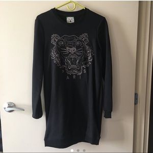 Kenzo black tiger sweater dress